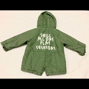 Toddler Boy Army Green Coat Jacket